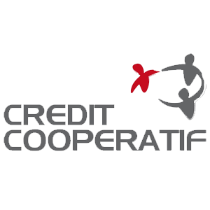 Logo Crédit coopératif, partenaire de l'Atelier SIIS, intervenant dans la pose affiche publicitaire