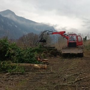 Tracteur forestier utilisé par l'Atelier SIIS, prestataire de services